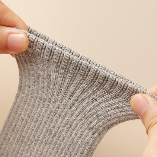 洁丽雅内衣秋上新3/4双装针织条纹棉质商务透气中筒袜男袜子 商品图5