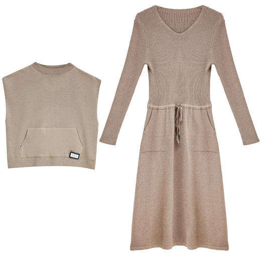 HR WM78879秋装气质毛衣搭配裙子两件套装 商品图4