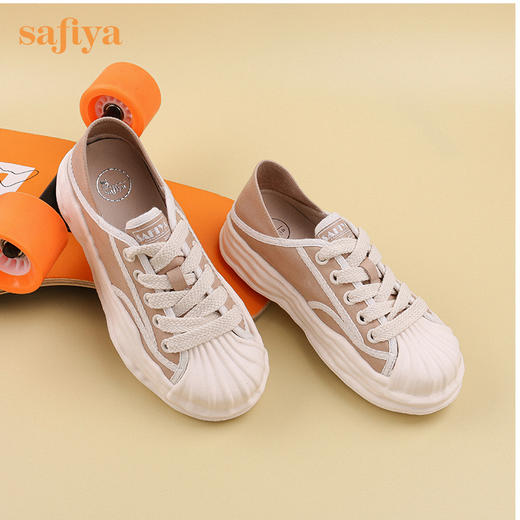 Safiya/索菲娅 新潮设计感2022秋季新款小众个性贝壳头溶解休闲鞋 SF23112423 商品图0