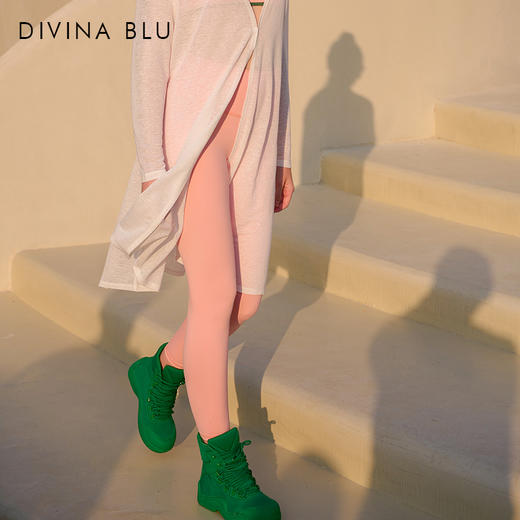 DIVINA BLU 迪唯纳高腰裸感 九分裤女紧身提臀瑜伽裤外穿 运动健身裤 商品图5