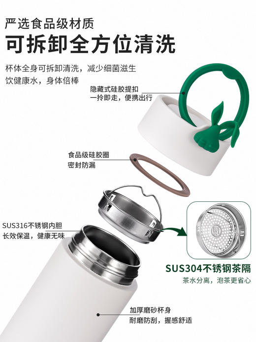 迪乐贝尔旅行兔保温杯420ml/316/MLH9078 商品图6