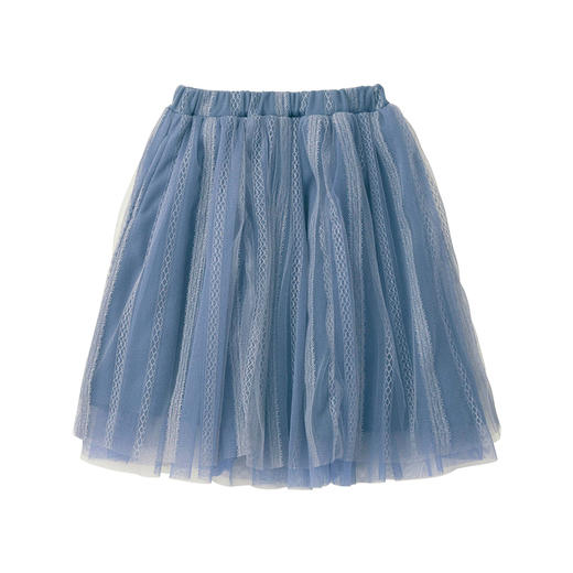 千趣会童装春秋款女童蕾丝花纹网纱半身裙纯棉蓬蓬纱公主裙 商品图4