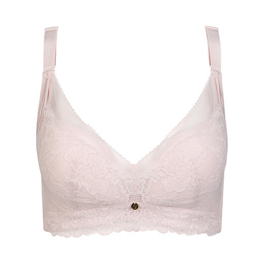 都市丽人完美包容大罩杯C杯常规内衣蕾丝薄3/4杯文胸四排扣无钢圈YB22C8 商品图1