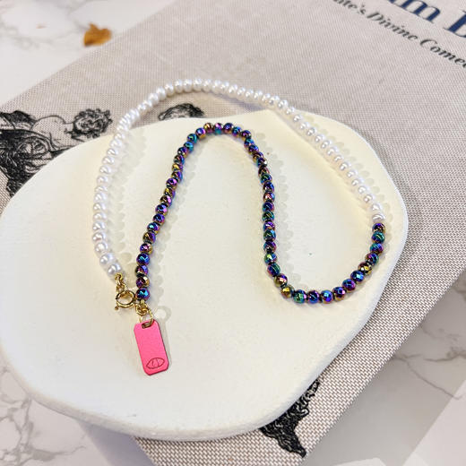 订购7周到｜Barbóra-Iris-粉色眼睛 珍珠 项链［希腊设计师] 商品图2