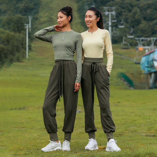 【裸感高弹】半拉链后镂空长袖上衣-不带胸垫 商品图2