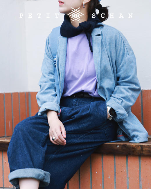 PETIT SCHAN小闪 CLO#109 left & right 左右 曲线分割超显瘦纯棉长袖T恤 商品图9