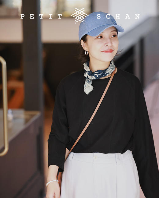 PETIT SCHAN小闪 CLO#109 left & right 左右 曲线分割超显瘦纯棉长袖T恤 商品图1