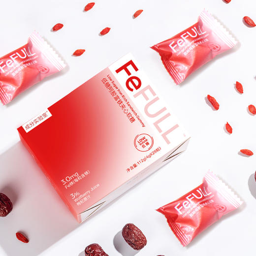 成分实验室-低糖阿胶富铁夹心软糖112g/盒 商品图2