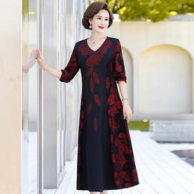 YCE A181-9802妈妈装连衣裙春秋洋气裙