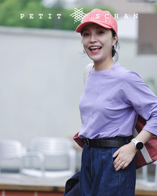 PETIT SCHAN小闪 CLO#109 left & right 左右 曲线分割超显瘦纯棉长袖T恤 商品图2