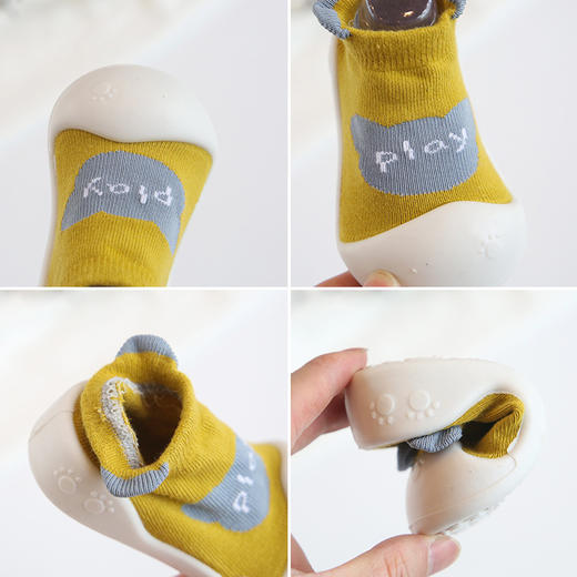 儿童袜子鞋春秋幼儿园室内鞋韩版立体针织宝宝学步鞋家居地板袜鞋-S仓 商品图3
