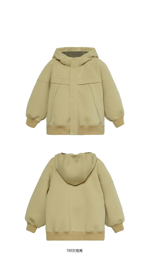 JNBY  22年秋款   棉质连帽系扣开襟卫衣  1M8411910 商品图7