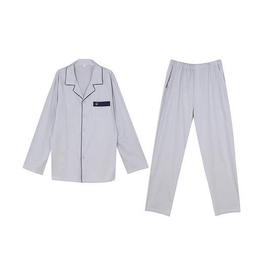 都市丽人都市锋尚好睡好眠男士正价棉质长袖套装暖感无尘棉（磨毛）薄家居服长袖睡衣FH20A5 商品图5