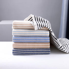 2022秋冬装新款百搭条纹堆堆领女毛衣洋气上衣内搭针织打底衫