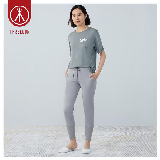 Threegun三枪 【凉感记忆棉】女士家居休闲长裤-61116B011 商品图10