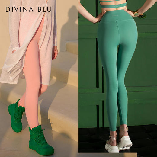 DIVINABLU伦敦系列瑜伽服跑步健身九分裤女弹力紧身高腰运动裤伦敦裸感九分裤14 商品图11