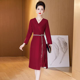 高贵优雅，婚礼时尚妈妈装喜婆婆婚宴礼服连衣裙LC-2263