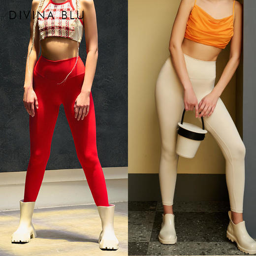 DIVINABLU伦敦系列瑜伽服跑步健身九分裤女弹力紧身高腰运动裤伦敦裸感九分裤14 商品图0