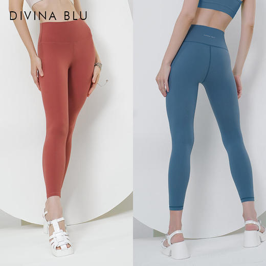 DIVINABLU伦敦系列瑜伽服跑步健身九分裤女弹力紧身高腰运动裤伦敦裸感九分裤14 商品图12