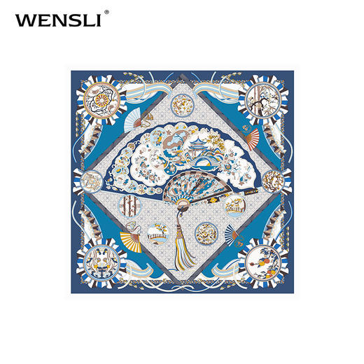 【线上专款】双面印花大方巾-四时景 商品图4