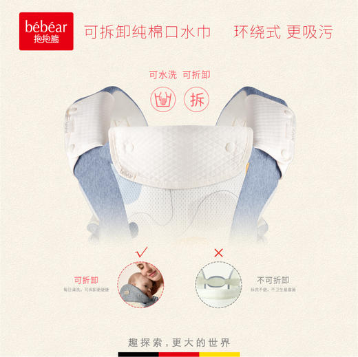 抱抱熊bebear轻便透气腰凳背带S011 商品图4