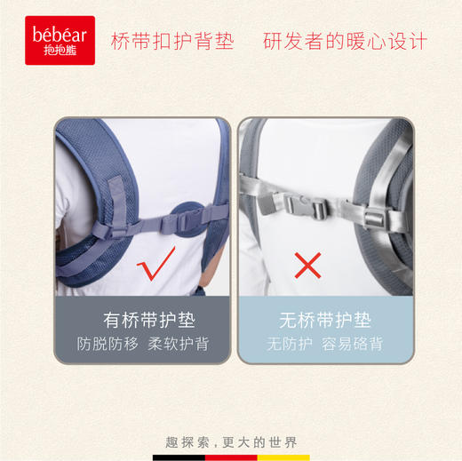 抱抱熊bebear轻便透气腰凳背带S011 商品图3