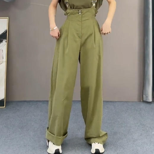 裁缝学苑AQ120 新款宽松背带裤纸样阔腿裤女装裤子衣服样板打版图 商品图1