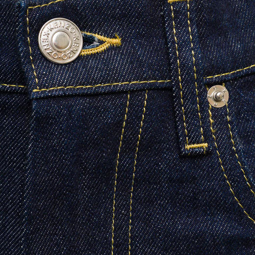 KENZO 高田贤三 女士棉质刺绣徽标休闲牛仔裤 蓝色 FC62 DP200 9EB 78 商品图2