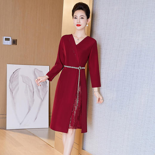 高贵优雅，婚礼时尚妈妈装喜婆婆婚宴礼服连衣裙LC-2263 商品图2