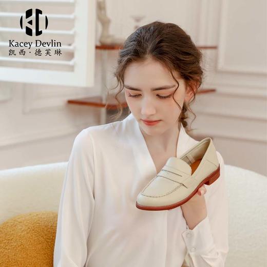 【KD专场】Kacey Devlin英伦小皮鞋女软皮春秋2021新款鹿皮休闲鞋KD8001 商品图6