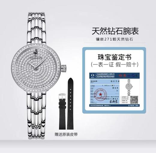 【ROROLOVE】极光Daylight系列 天然钻石腕表 天然钻石满天星手表钢带 女轻奢女表情人节礼物（271颗天然钻石） 商品图7