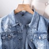 MZ9568胖妹妹秋季新款减龄夹克牛仔外套刺绣显瘦宽松上衣 商品缩略图1