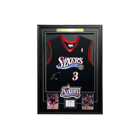 收藏系列 艾弗森 76人队3号黑色 亲笔签名球衣