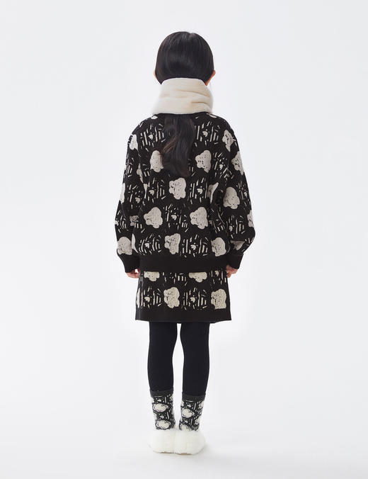 JNBY   22年冬款  时尚印花长袖套头毛衫  1M0310130 商品图5