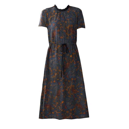 重磅真丝桑蚕丝连衣裙2022新款中年妈妈裙子大牌洋气短袖显瘦dp678 商品图9