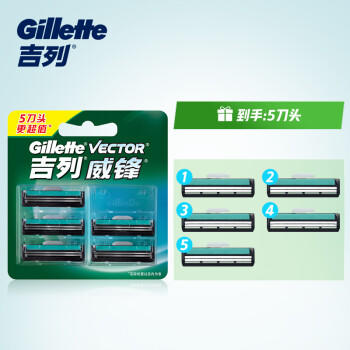 吉列威锋 剃须刀片替换装5刀头 2层刀片剃刮胡须刀手动 男士 京东自营旗舰 非吉利 商品图4