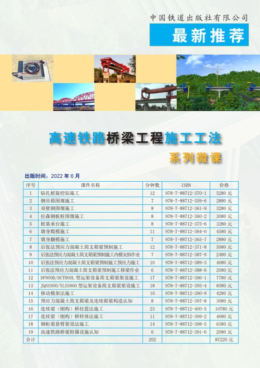 高速铁路桥梁工程施工工法——系列微课 商品图0