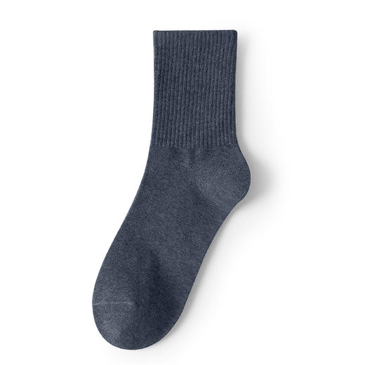 洁丽雅内衣秋上新3/4双装针织条纹棉质商务透气中筒袜男袜子 商品图9