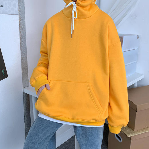 黛唯梵情侣装卫衣男春秋ins潮牌港风连帽纯色上衣宽松潮流百搭学生外套 商品图3