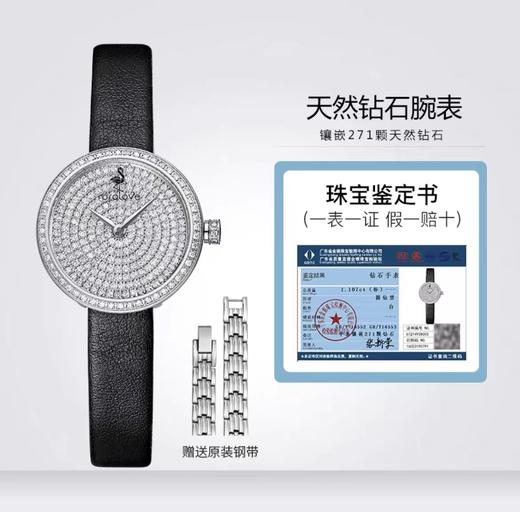 【ROROLOVE】极光Daylight系列 天然钻石腕表 天然钻石满天星手表钢带 女轻奢女表情人节礼物（271颗天然钻石） 商品图6