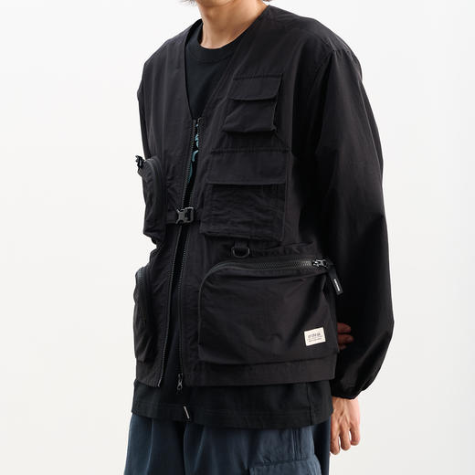 吃茶去chichaqu无领夹克户外马甲外套 商品图2