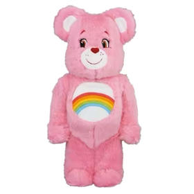 Bearbrick 彩虹爱心熊 粉色毛绒 400%