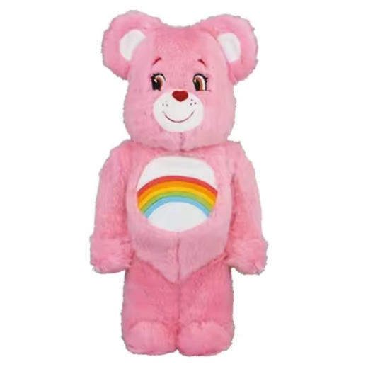 Bearbrick 彩虹爱心熊 粉色毛绒 400% 商品图0