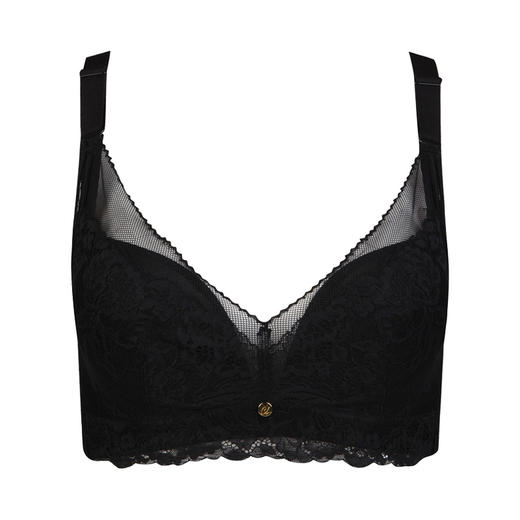 都市丽人完美包容大罩杯C杯常规内衣蕾丝薄3/4杯文胸四排扣无钢圈YB22C8 商品图0