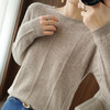 QHJY-JY21961秋冬新款大码女装韩版针织衫纯色方格圆领打底衫包芯纱毛衣女 商品缩略图1