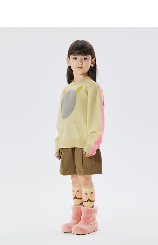 jnby  22年冬款  舒适印花长袖套头毛衫  1M0310110 商品图5