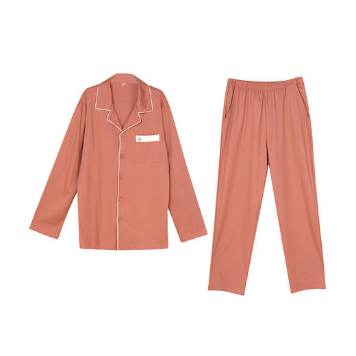 都市丽人都市锋尚好睡好眠男士正价棉质长袖套装暖感无尘棉（磨毛）薄家居服长袖睡衣FH20A5 商品图4