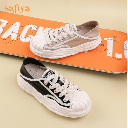 Safiya/索菲娅 新潮设计感2022秋季新款小众个性贝壳头溶解休闲鞋 SF23112423 商品图10