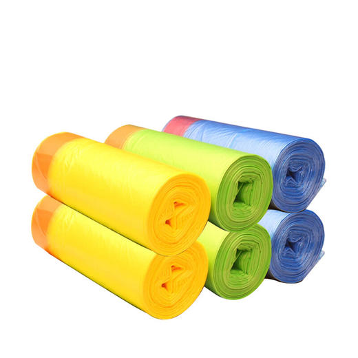 e洁 自动收口垃圾袋加厚手提式抽绳穿绳免撕式 45cm*50cm*6卷 商品图3