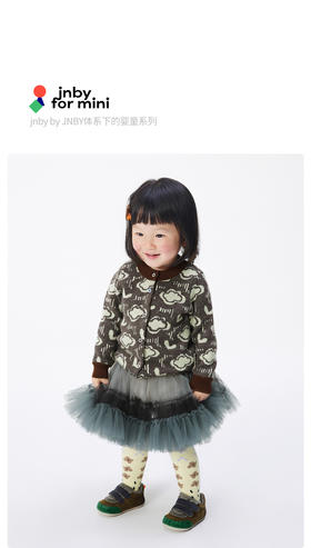 JNBY 22年冬款  柔软印花短款开襟毛衫 YM0310180